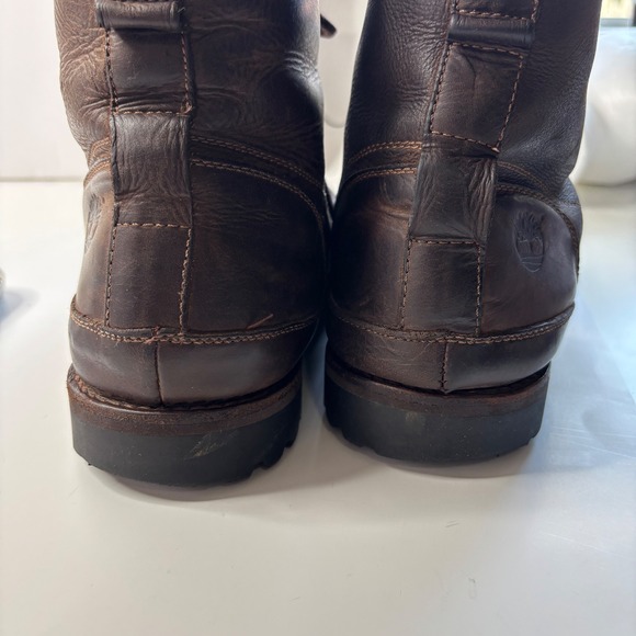 Timberland Mens 12 Brown Leather Lace Up Combat Boots Argentina Logger Shoes